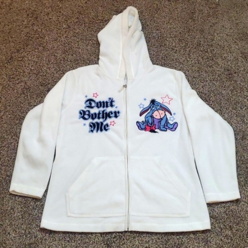 Disney Vintage Eeyore Zip Up Hooded Sweatshirt "Don't Bother Me" 1X (16 Wide)